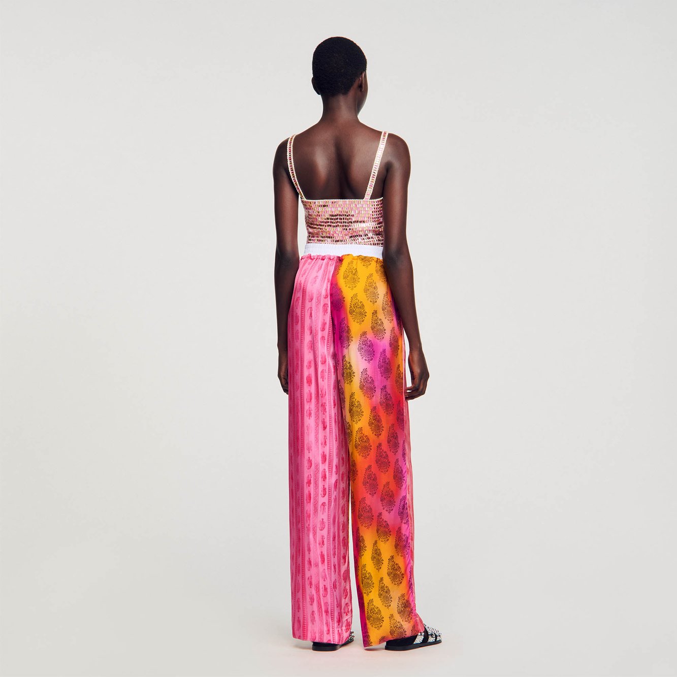 Wide-leg patterned Trousers Sandro second-hand photo 4