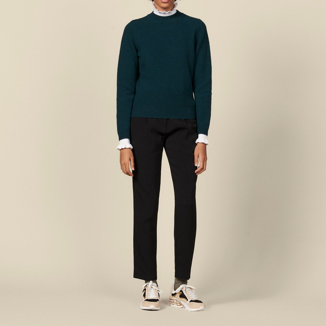 High-neck Sweater and contrasting cuffs Sandro second-hand photo 1