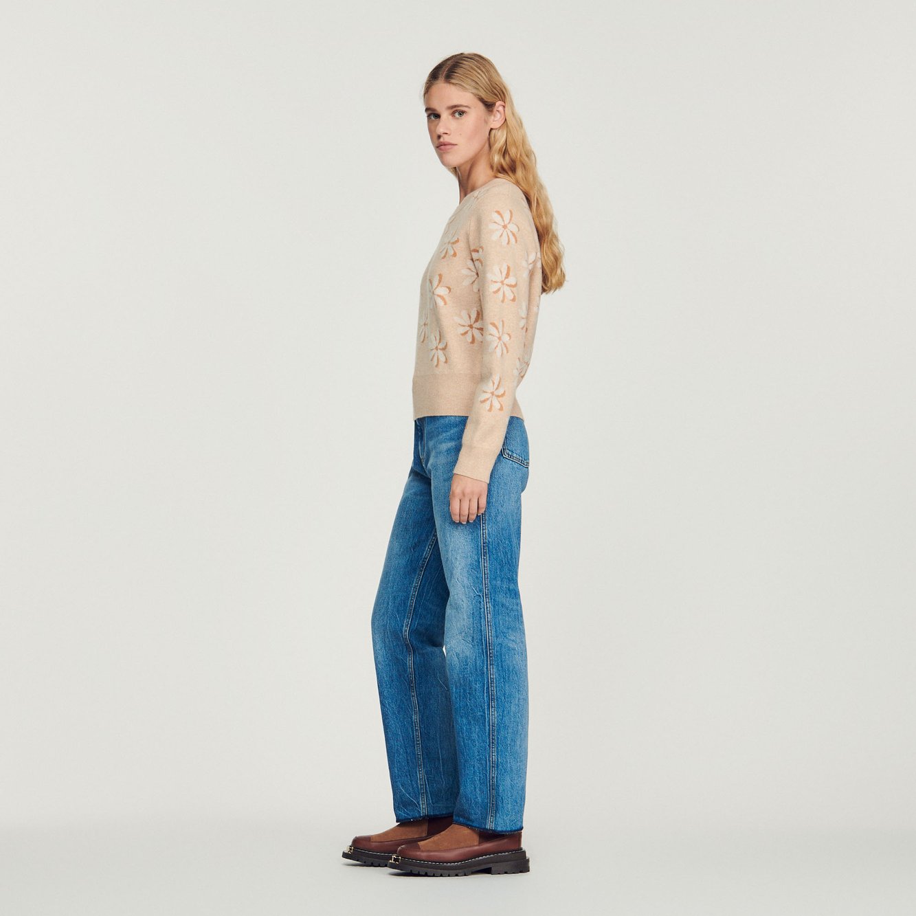 Floral jacquard knit Sweater Sandro second-hand photo 6