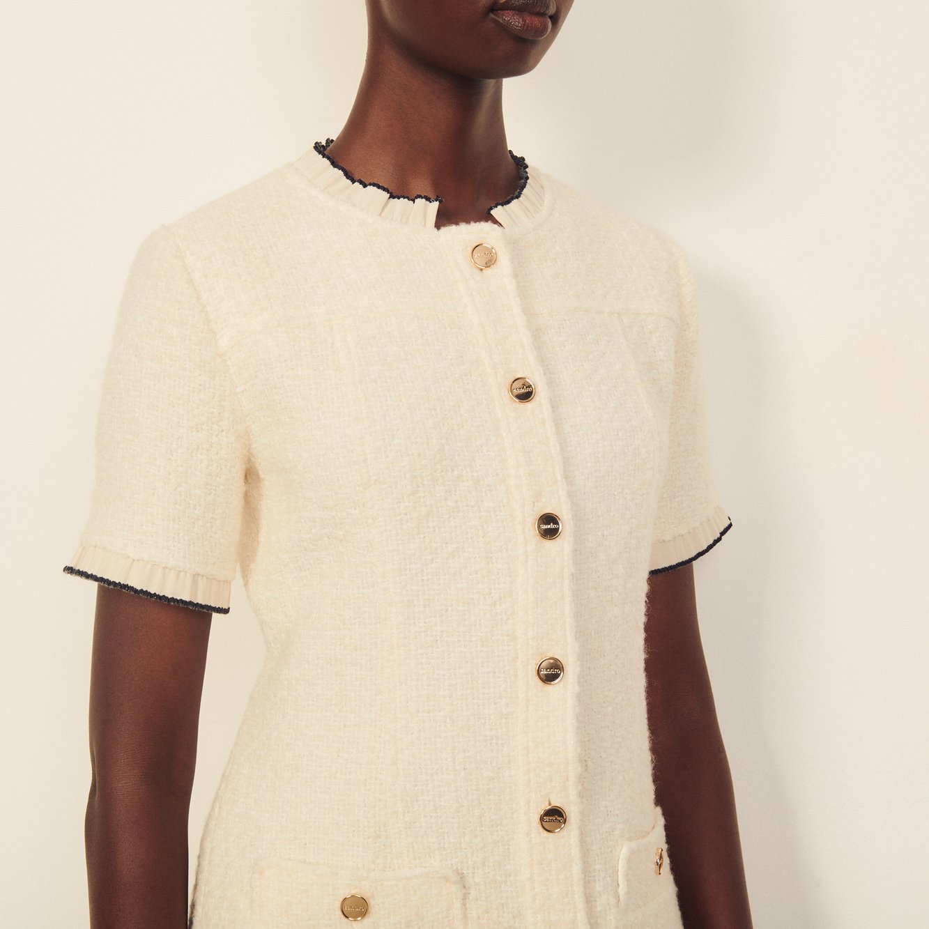 Robe courte avec galon fantaisie Sandro seconde main photo 5