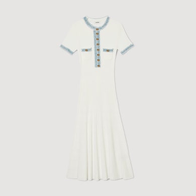 Robe midi en Maille et denim Sandro seconde main photo 1
