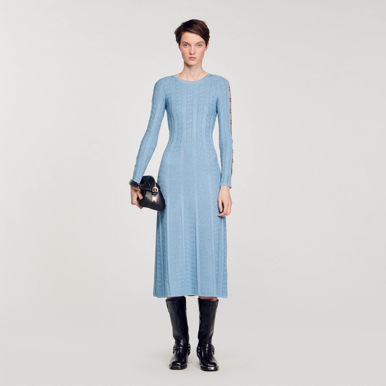 Robe midi en Maille à manches longues Sandro seconde main photo 2