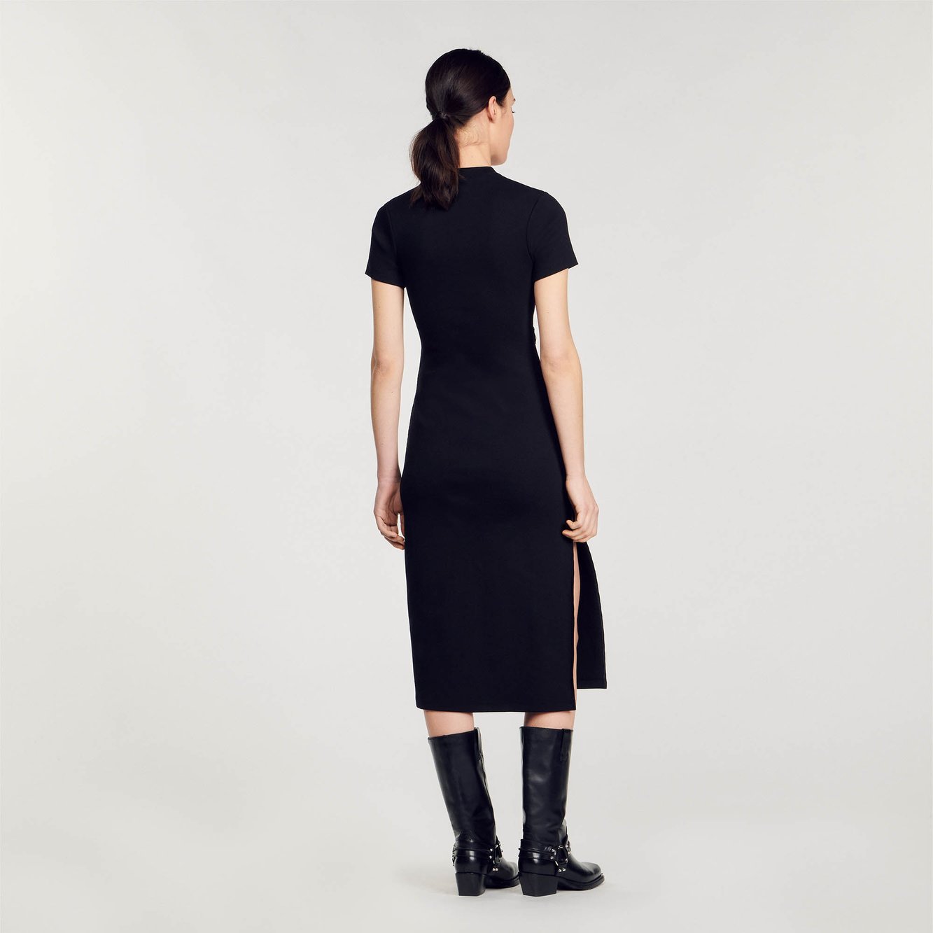 Rhinestone cutaway midi dress Sandro second-hand photo 5
