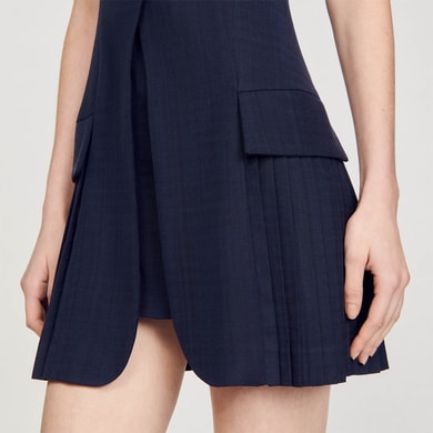 Robe courte tailleur plissée Sandro seconde main photo 2