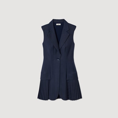 Robe courte tailleur plissée Sandro seconde main photo 1