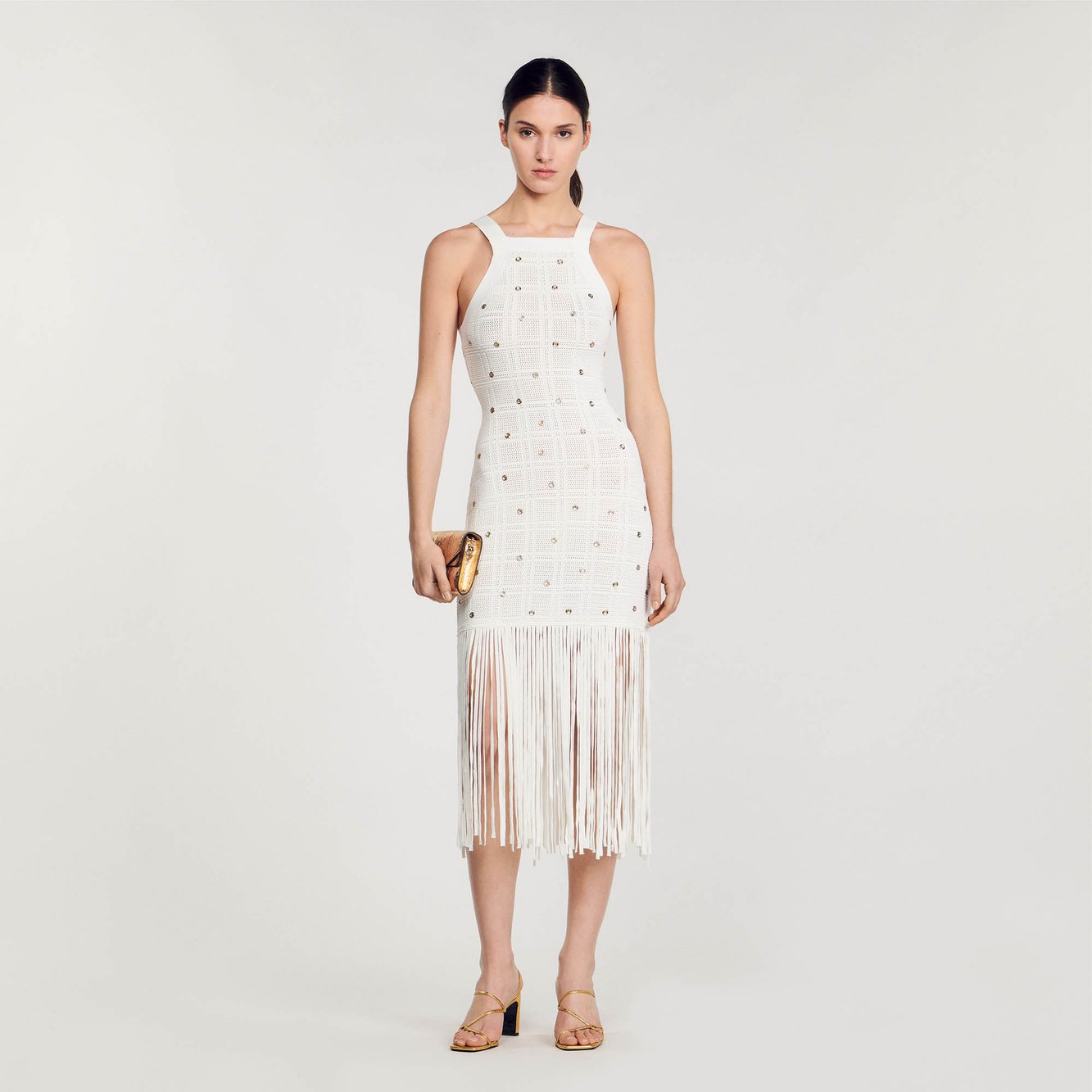 Fringed midi dress Sandro second-hand photo 2