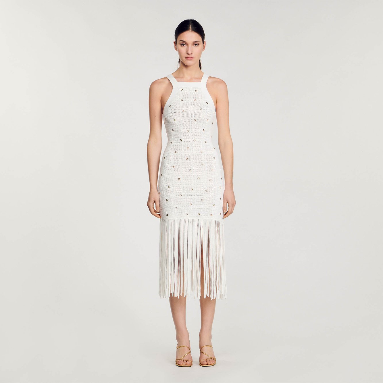 Fringed midi dress Sandro second-hand photo 3