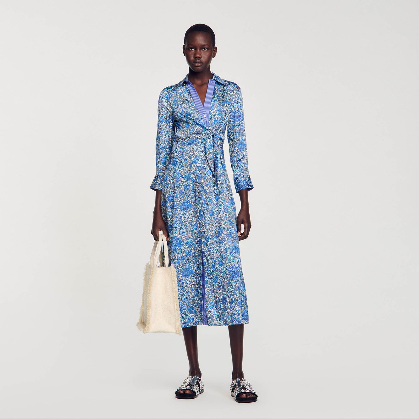 Floral print midi shirt dress Sandro second-hand photo 2