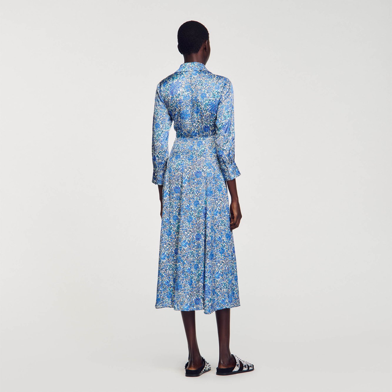 Floral print midi shirt dress Sandro second-hand photo 5