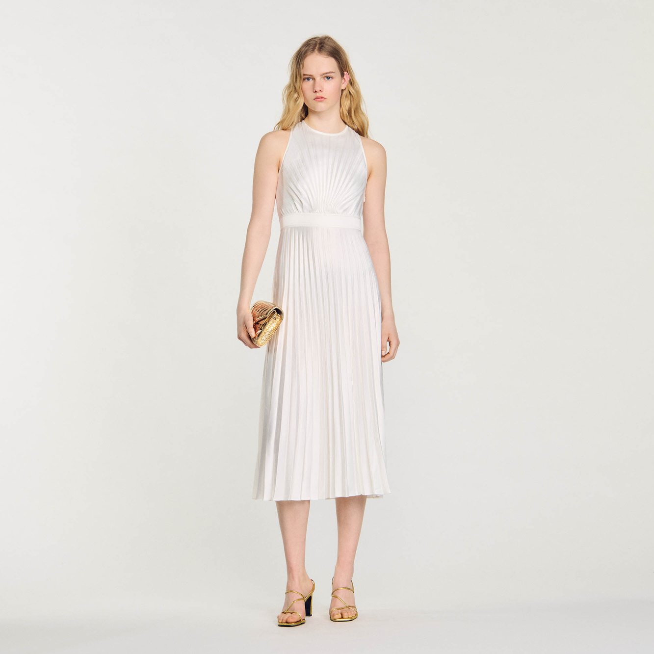 Pleated maxi dress Sandro second-hand photo 2