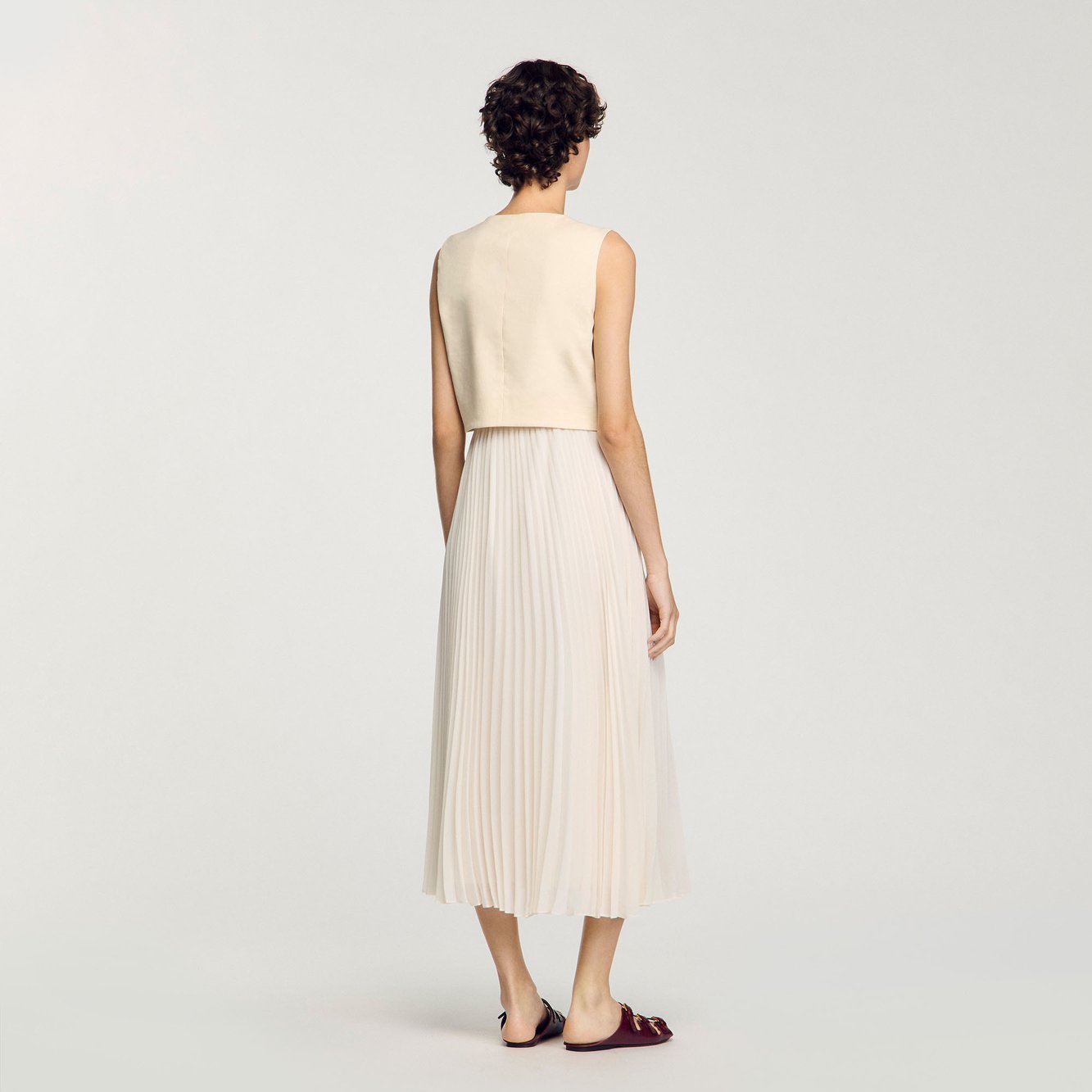 Robe longue plissée Sandro seconde main photo 3