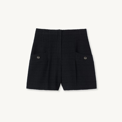 Short taille haute en tweed Sandro seconde main photo 1