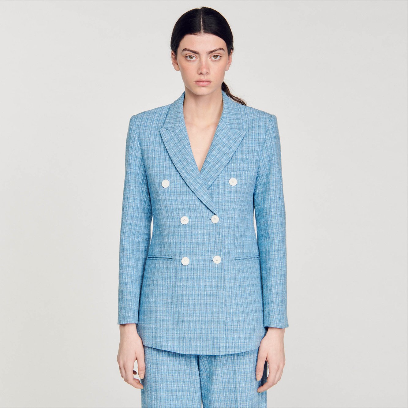 Tweed suit Jacket Sandro second-hand photo 4