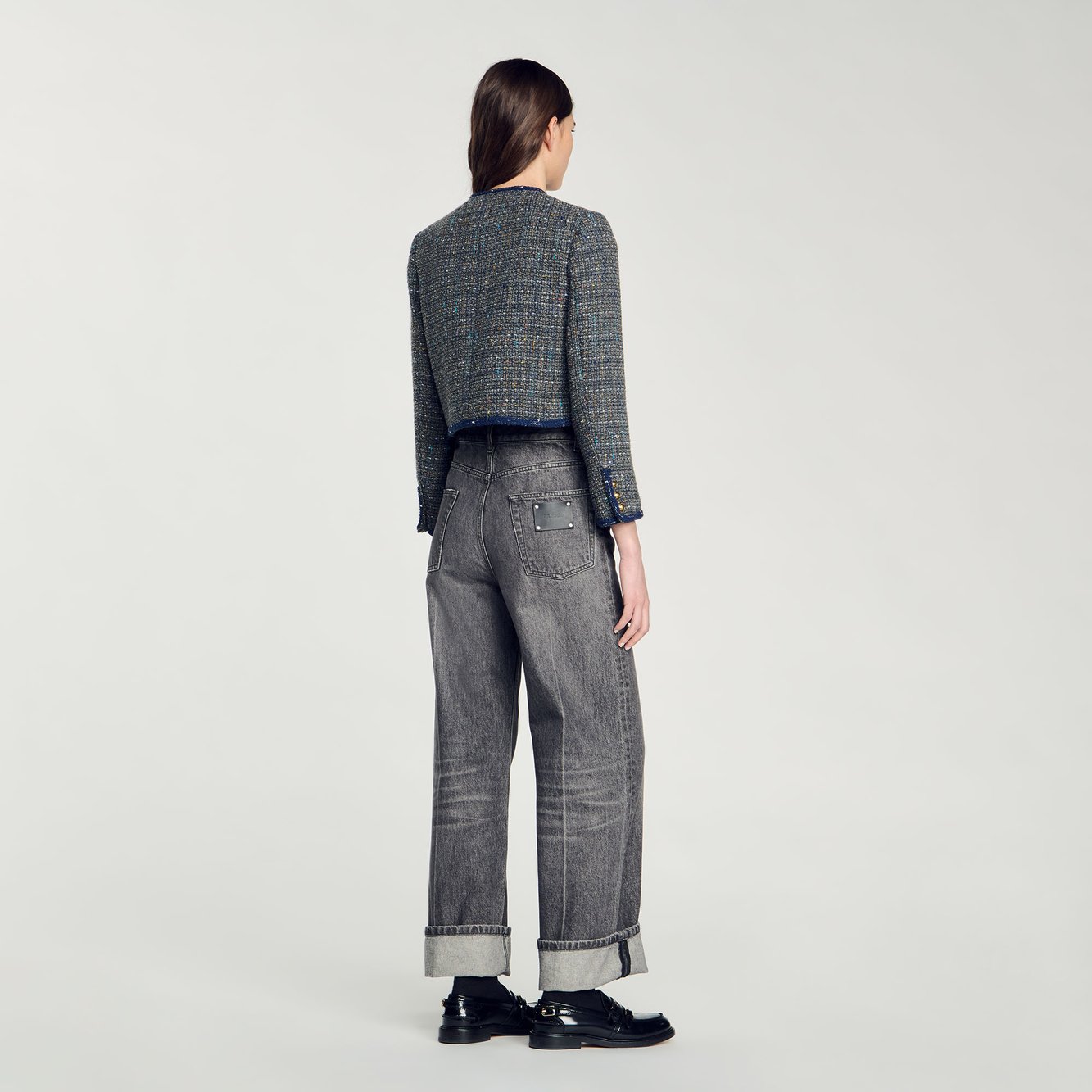 Veste courte en tweed Sandro seconde main photo 5