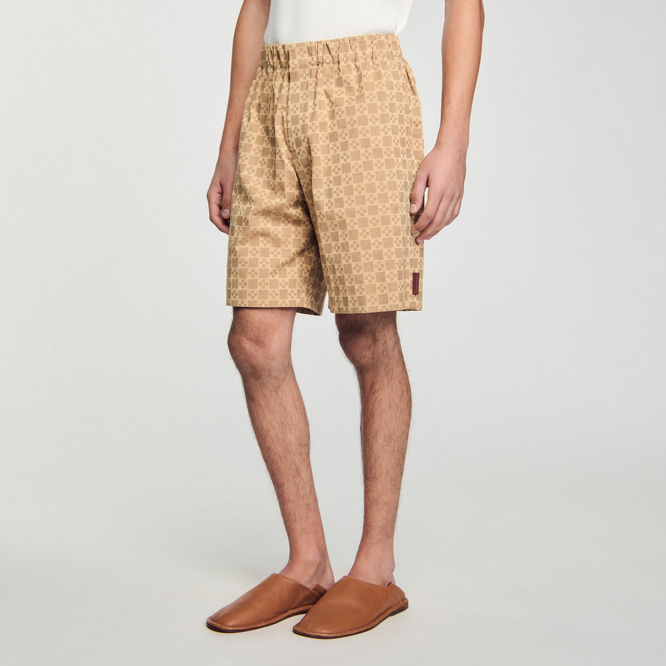 Square Cross jacquard Shorts Sandro second-hand photo 3