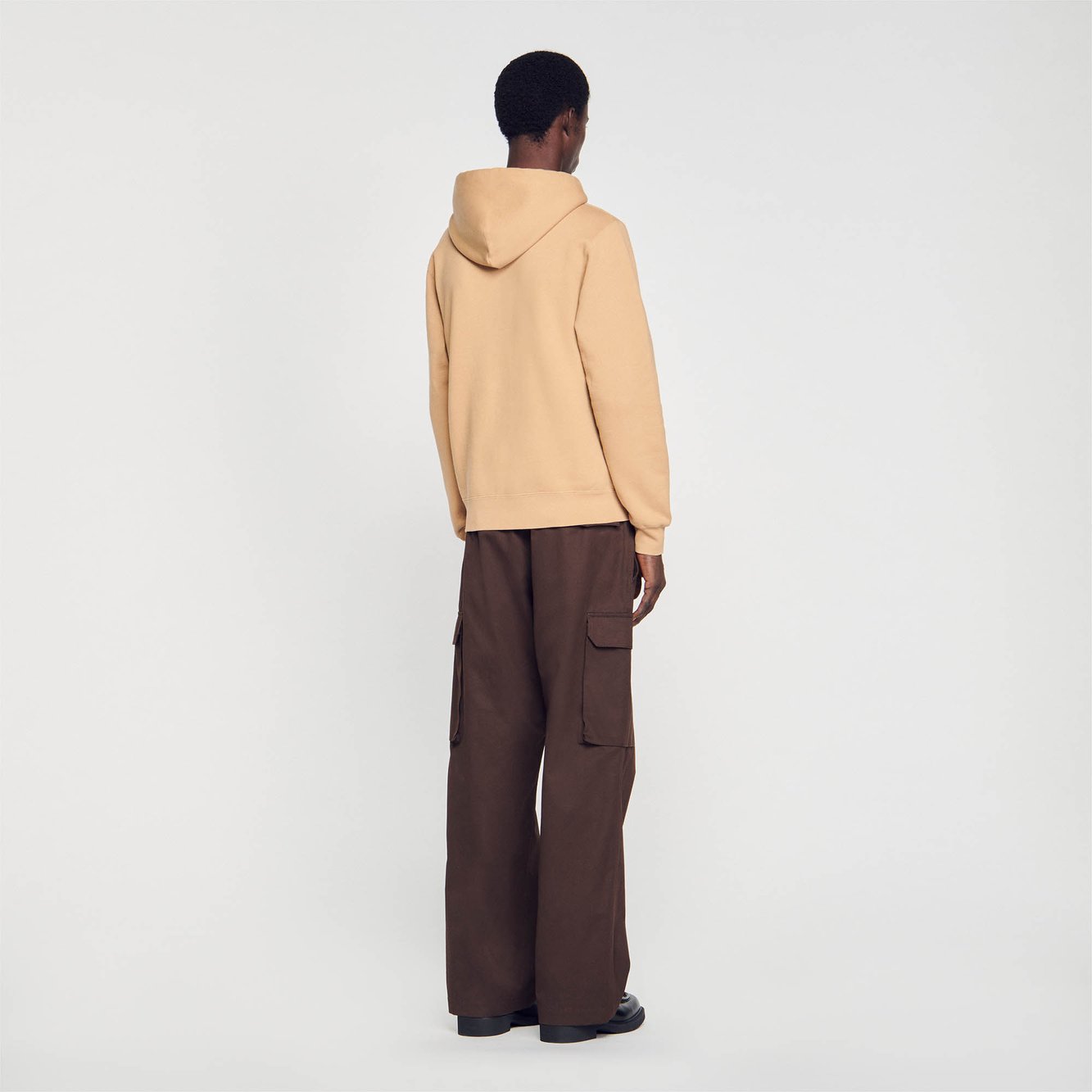 Men’s organic cotton embroidered hoodie Sandro second-hand photo 4