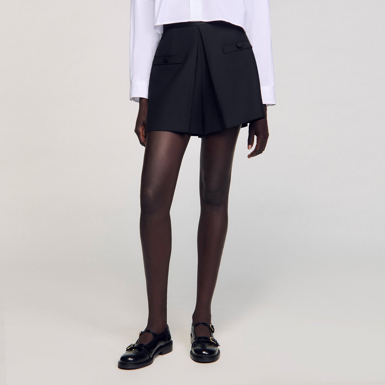 Short jupe taille haute fantaisie Sandro seconde main photo 6