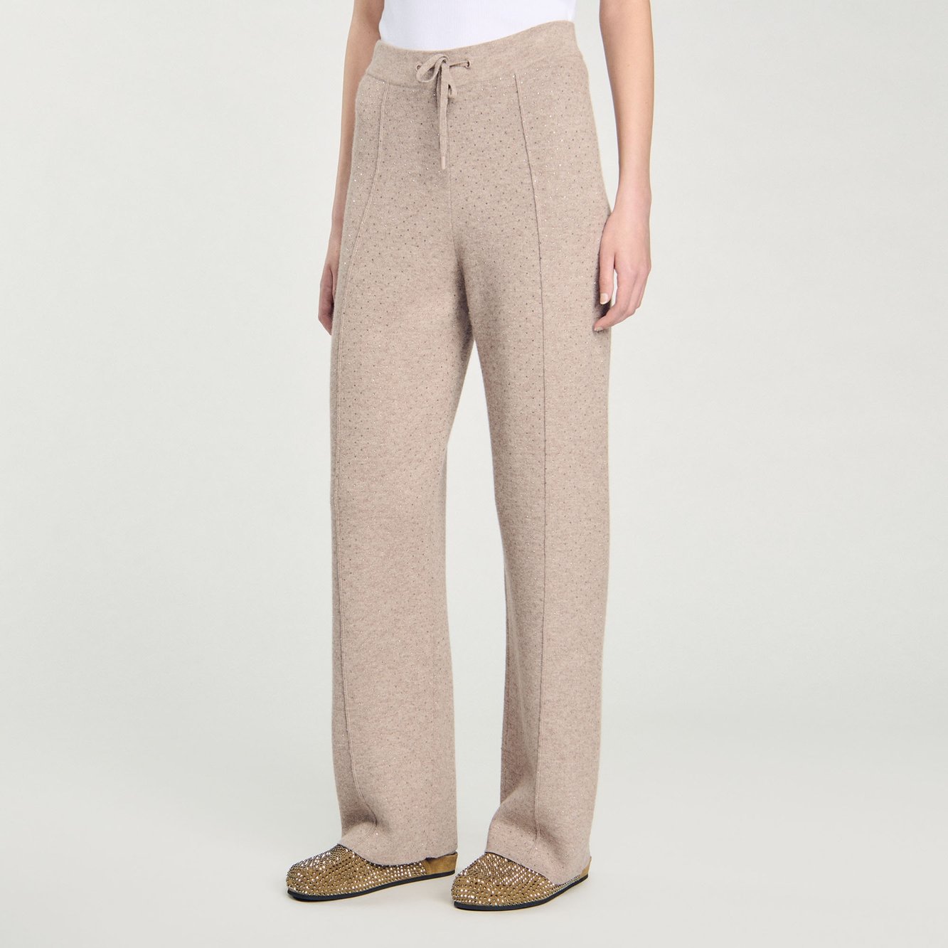 Pantalon strassé en Maille Sandro seconde main photo 6