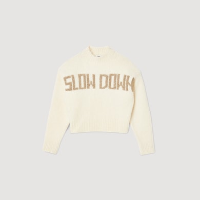 Pull Ecru Sandro seconde main photo 1
