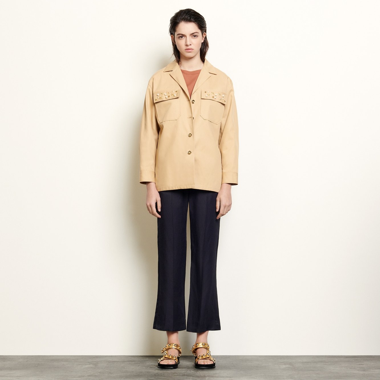 Embellished Shirt Jacket Sandro tweedehands photo 3