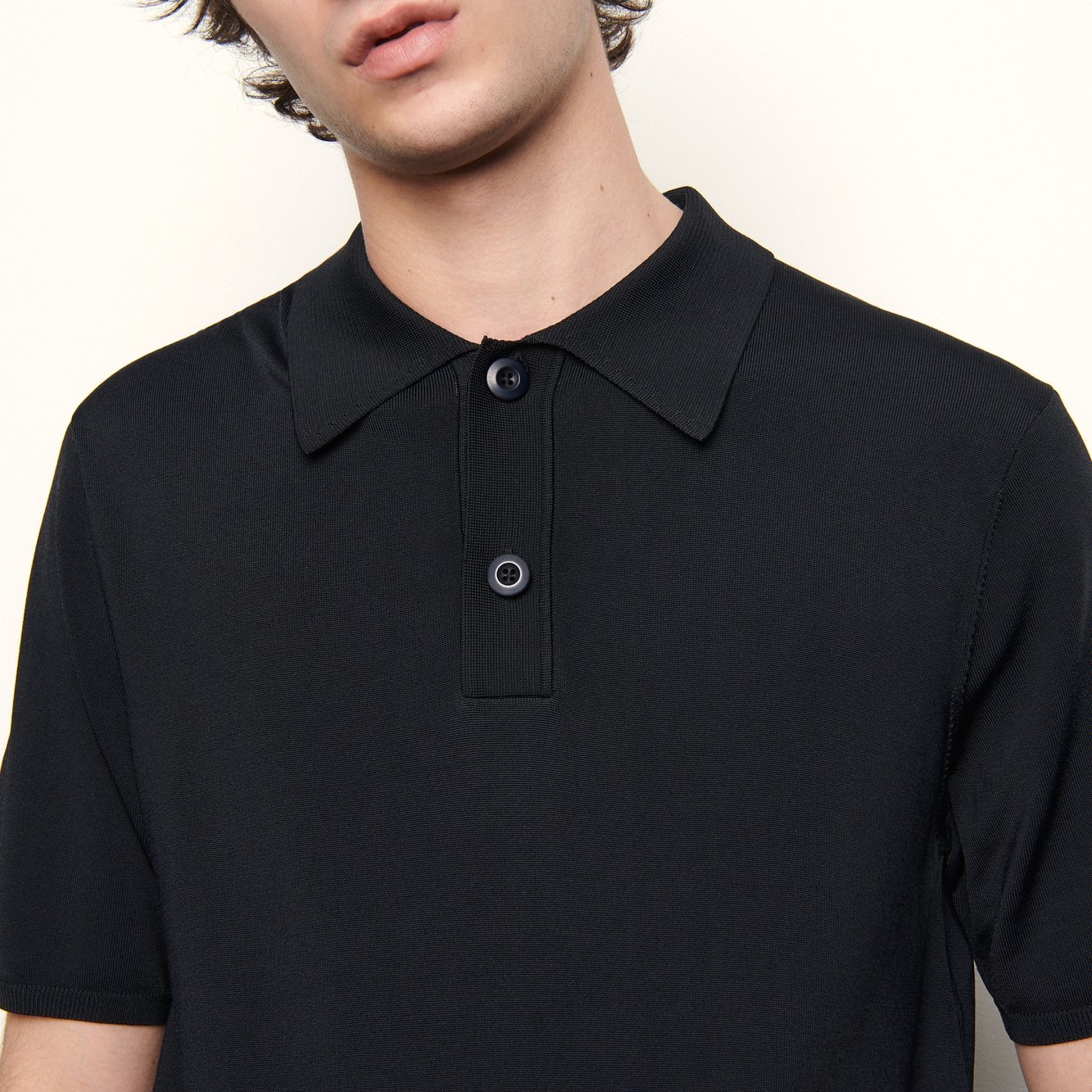 Kurzarm-Poloshirt aus Feinstrick Sandro Second-Hand photo 5