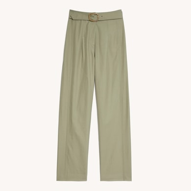 Pantalon large taille haute en gabardine Sandro seconde main photo 1