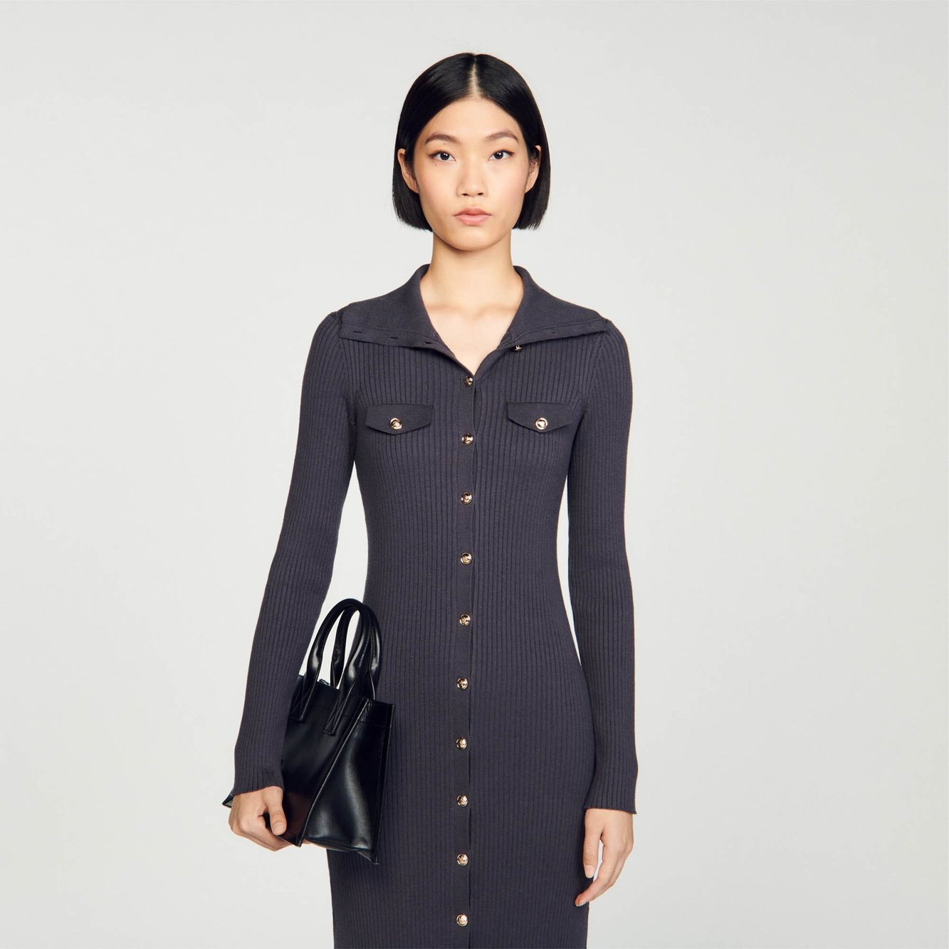 Robe longue en Maille Sandro seconde main photo 5