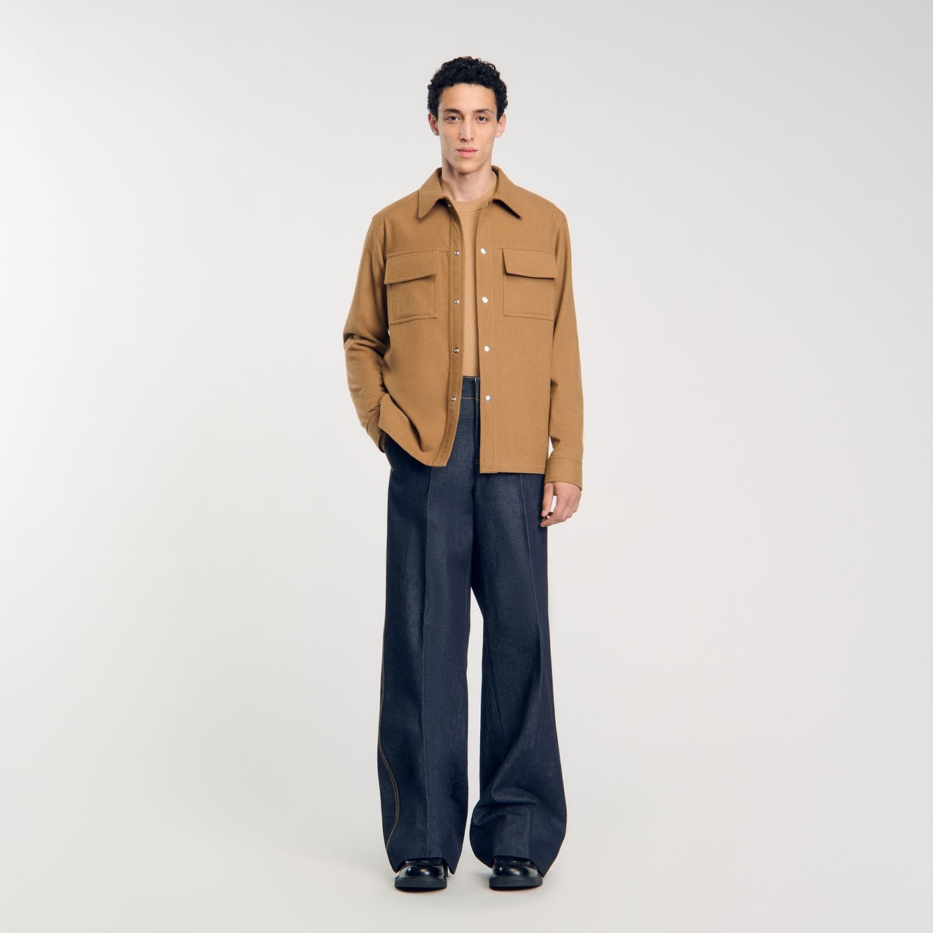 SurChemise en laine Sandro seconde main photo 4