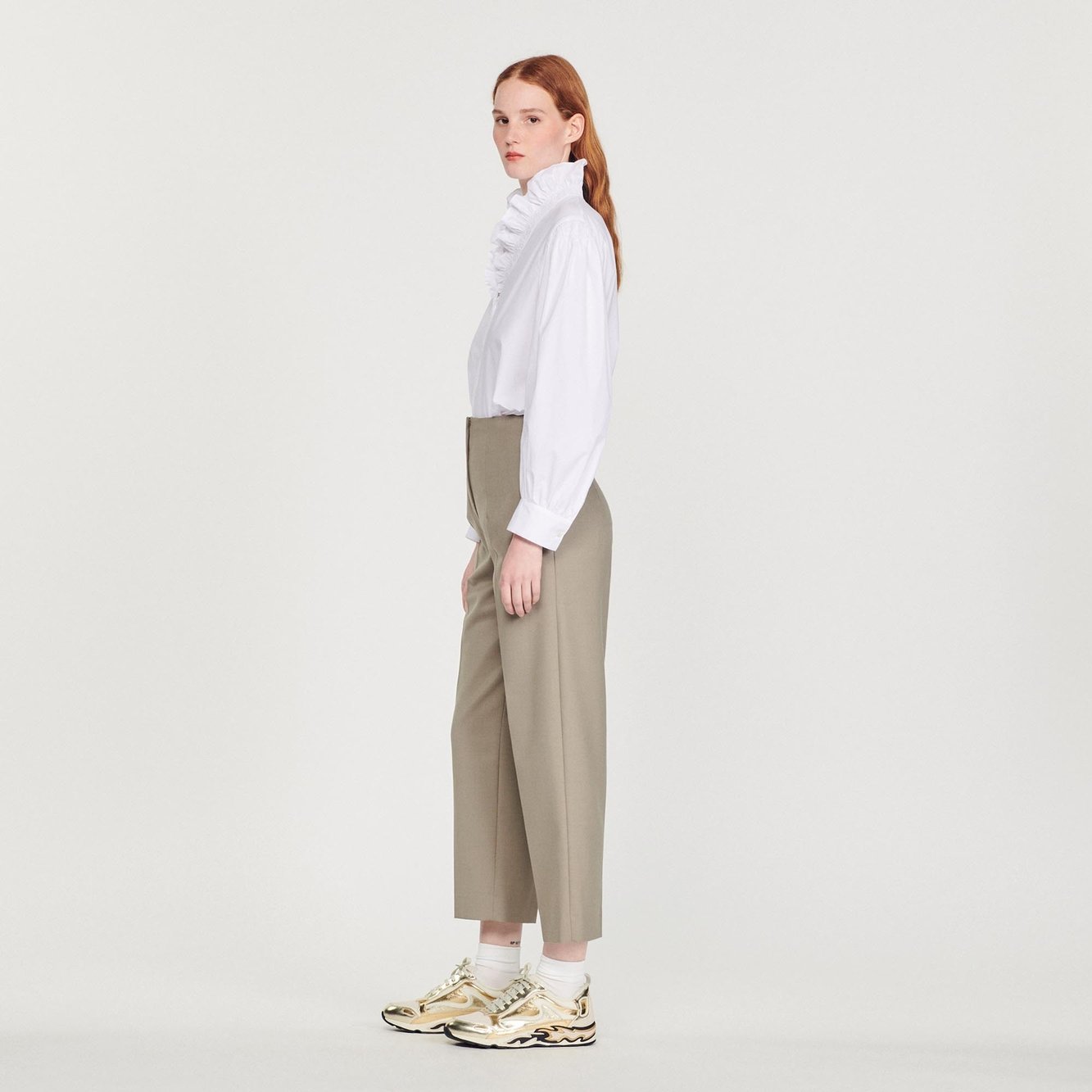 High-waisted tailored Trousers Sandro second-hand photo 7