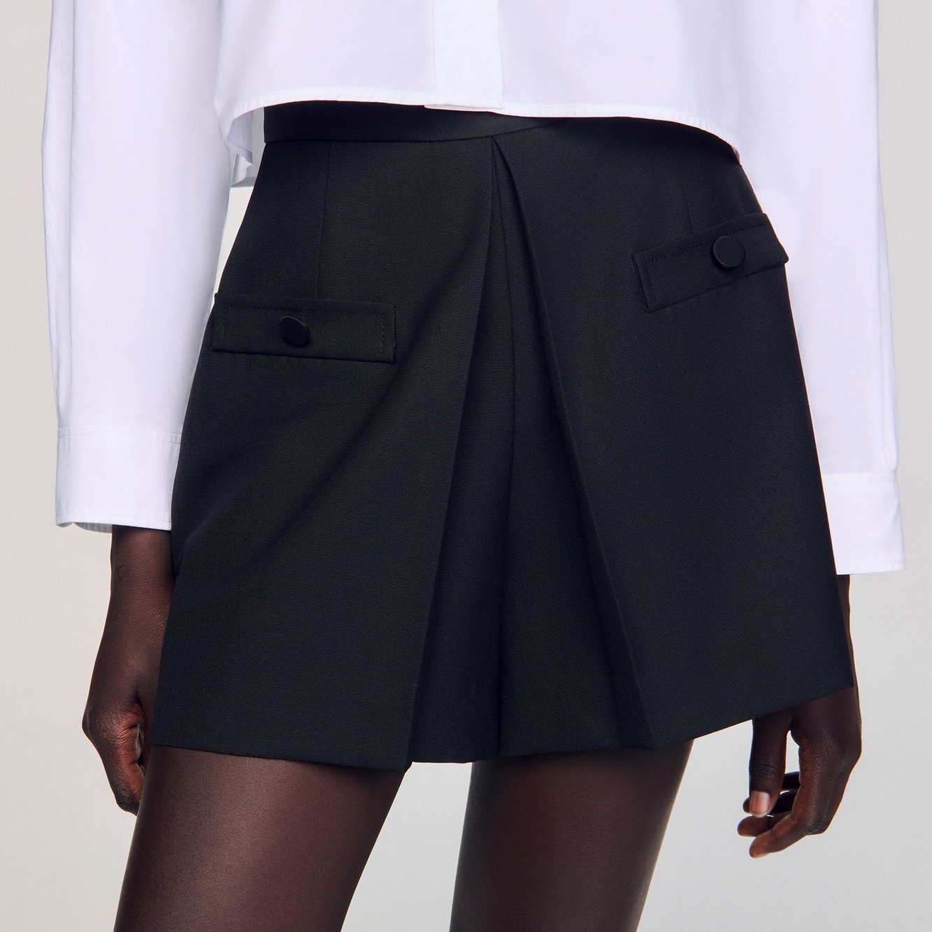 Short jupe taille haute fantaisie Sandro seconde main photo 5