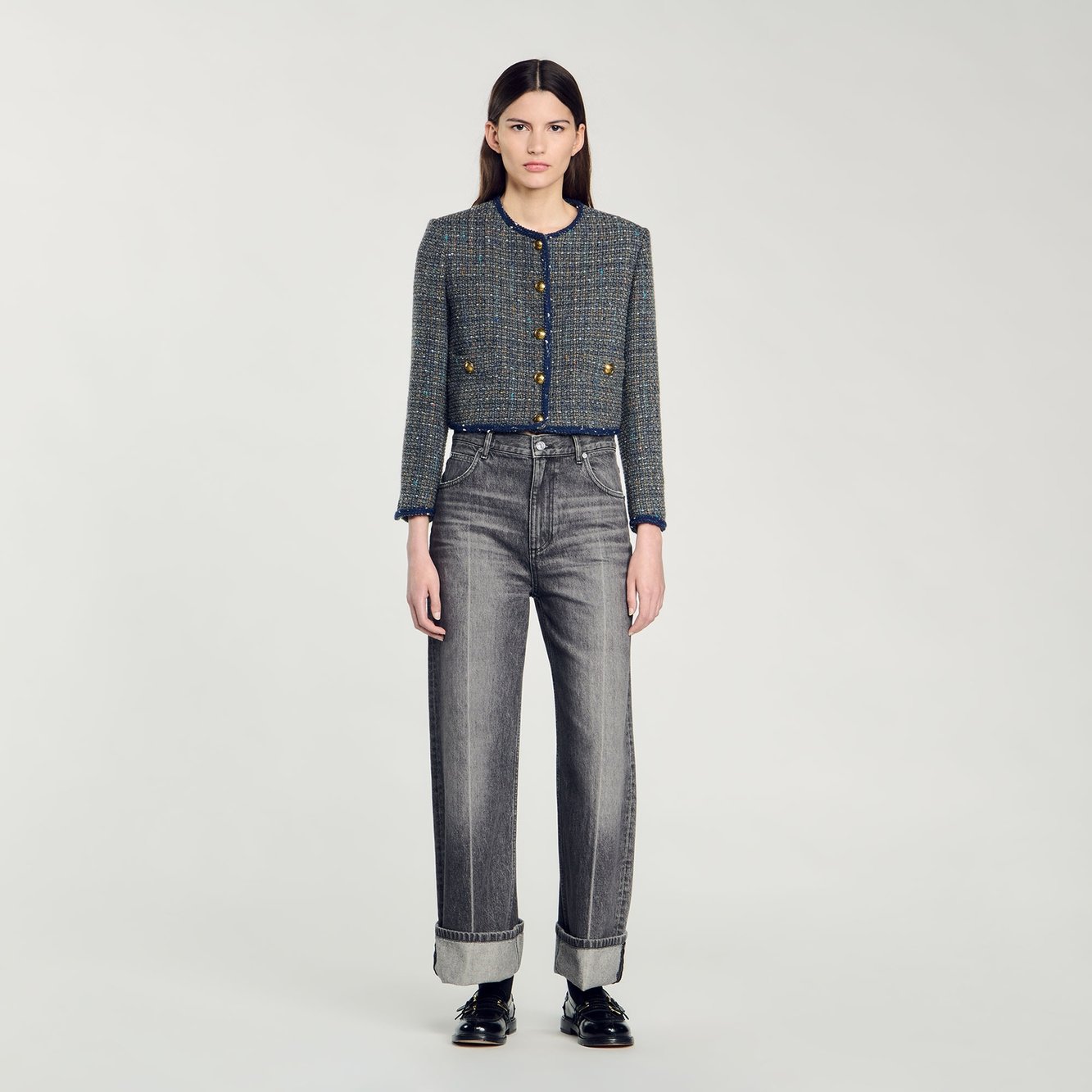 Veste courte en tweed Sandro seconde main photo 4