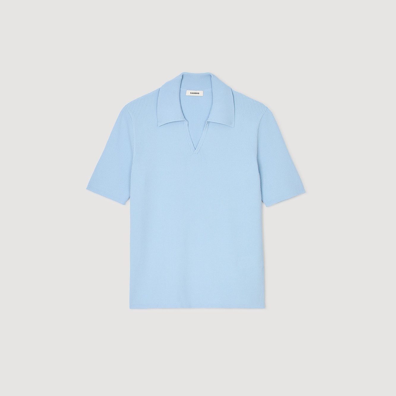Rib knit polo shirt Sandro second-hand photo 1