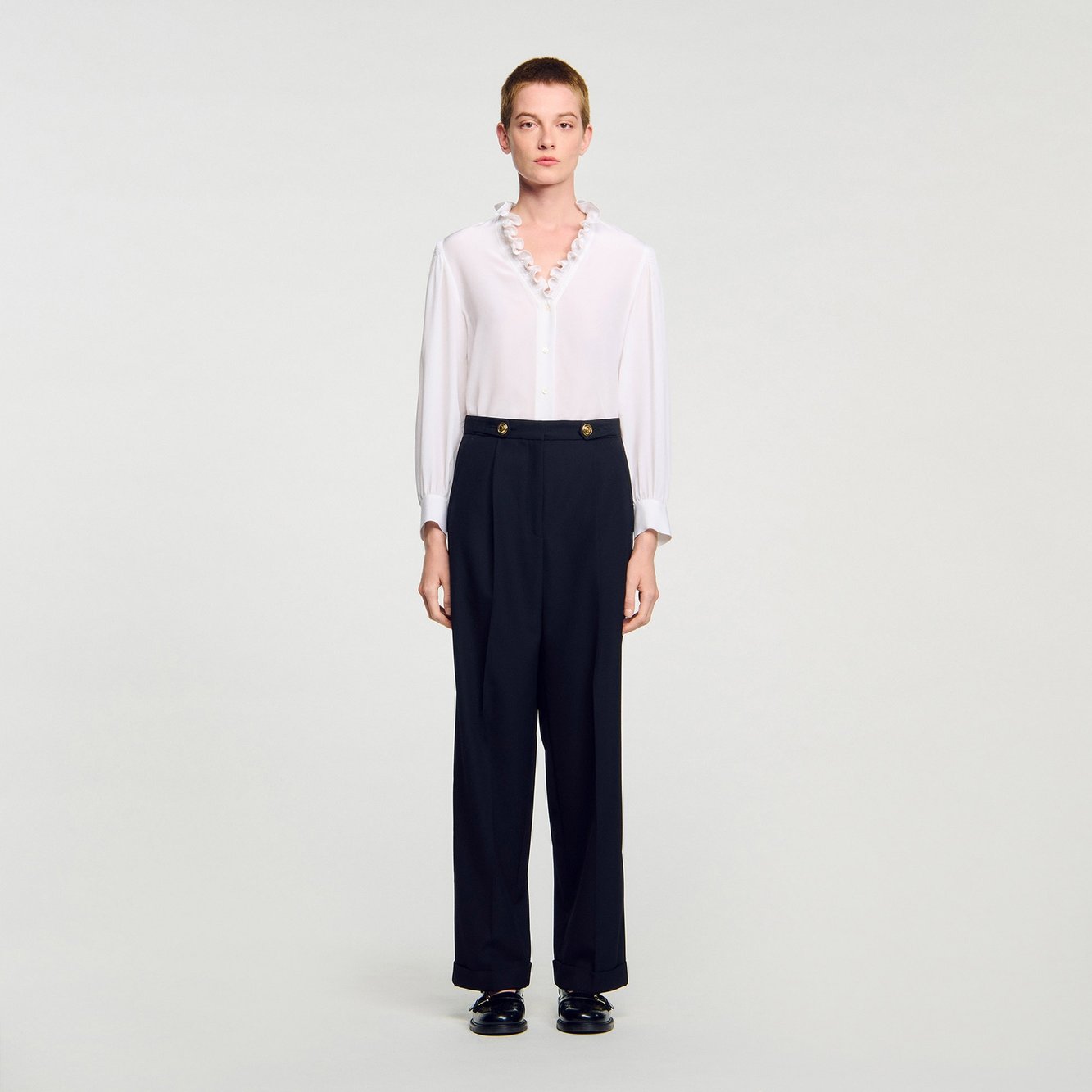 Gerade geschnittene Hose Sandro Second-Hand photo 4