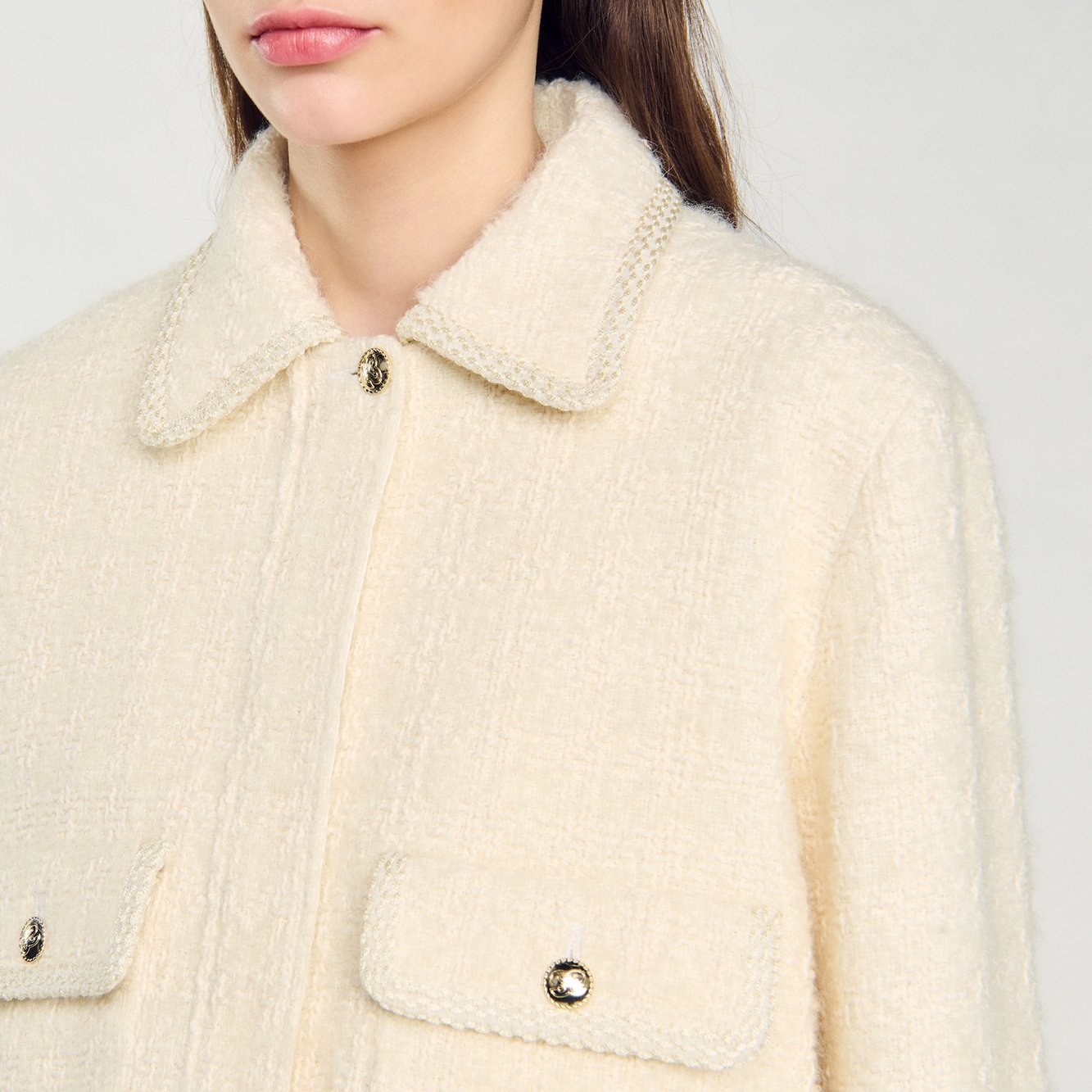 Cropped tweed Jacket Sandro second-hand photo 6