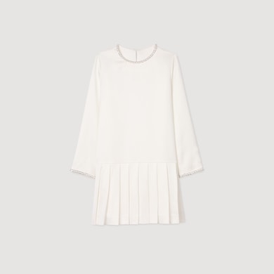Robe courte perlée en satin Sandro seconde main photo 1