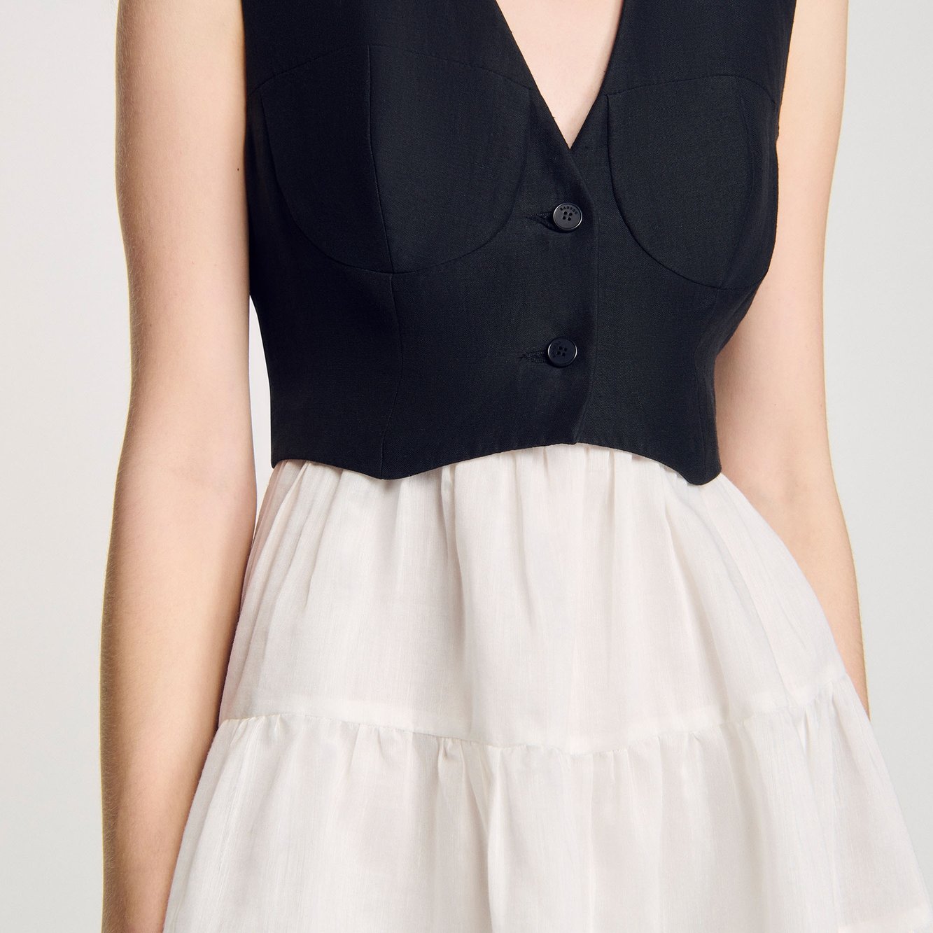 Robe courte bicolore Sandro seconde main photo 5