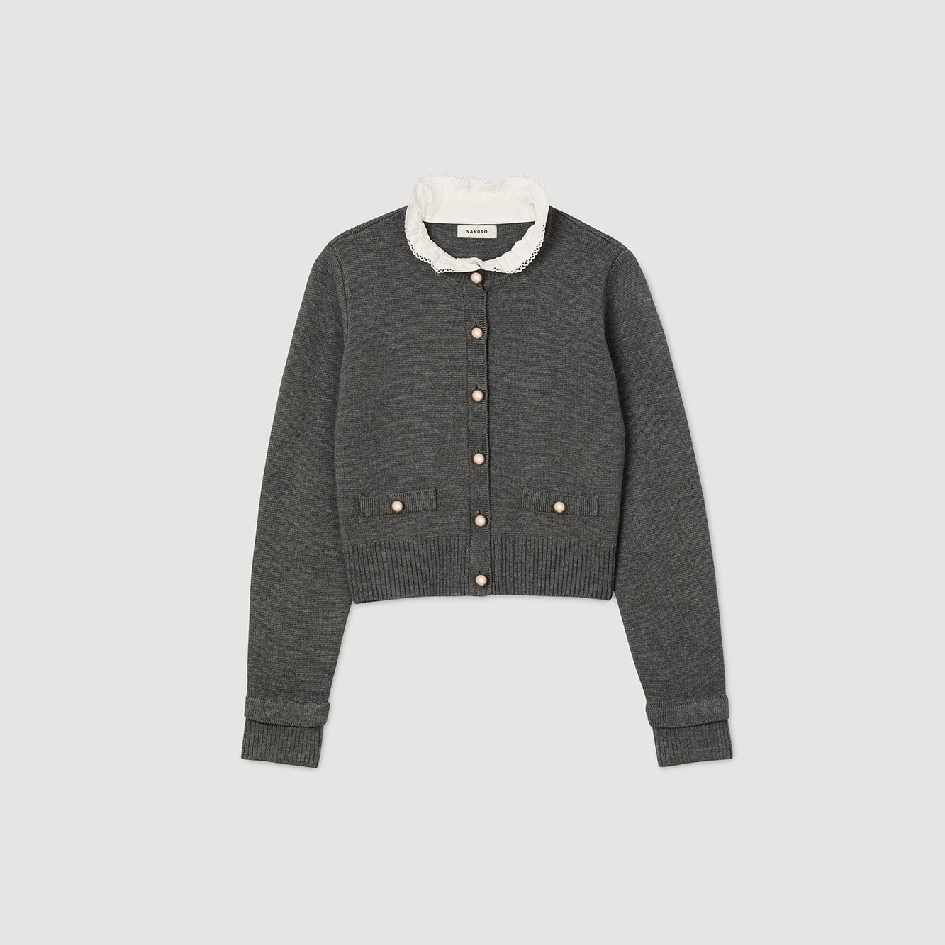 Cardigan with ruffle collar Sandro second-hand photo 1