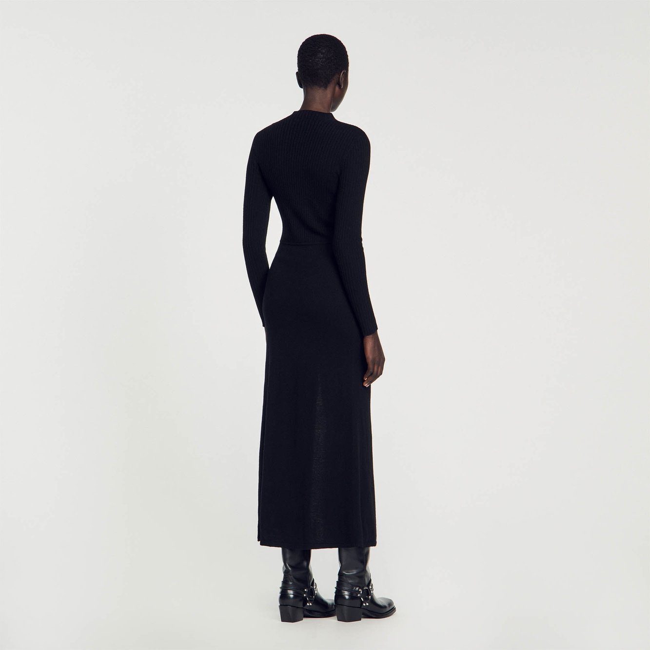 Robe longue en Maille froncée Sandro seconde main photo 5