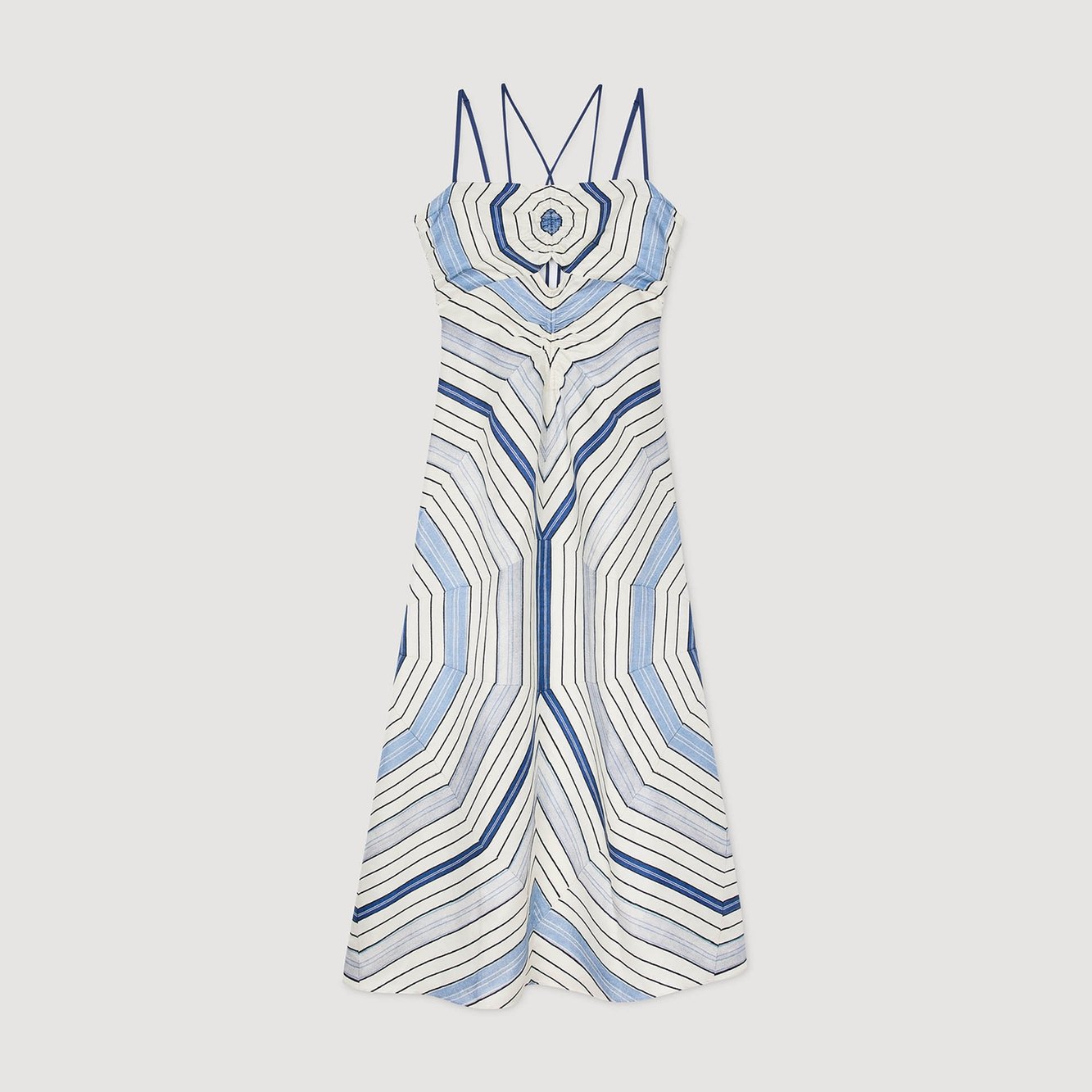 Langes Kleid mit Spiralenprint Sandro Second-Hand photo 1