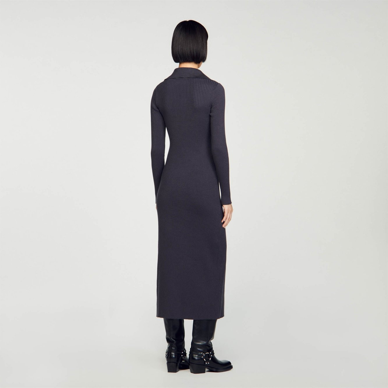Robe longue en Maille Sandro seconde main photo 6