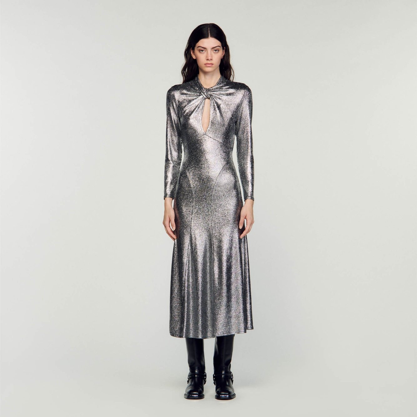 Metallic maxi dress Sandro second-hand photo 2