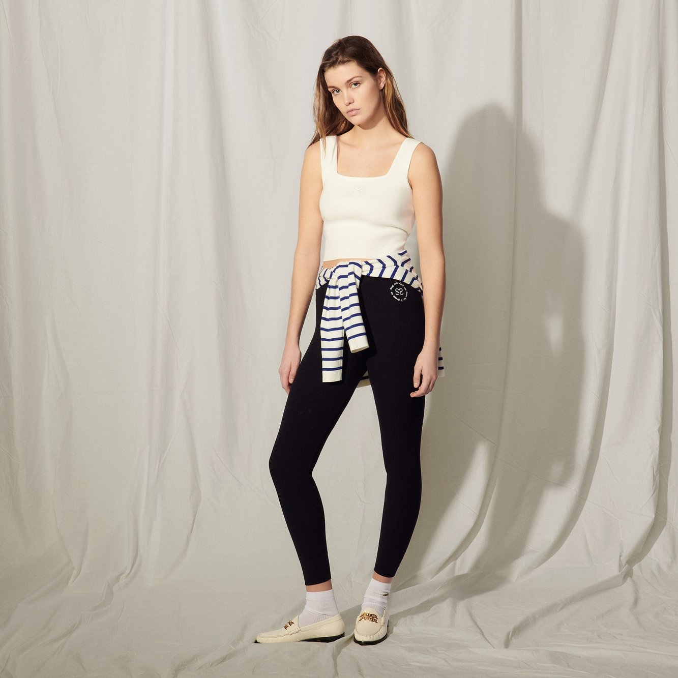Leggings aus Strick mit Stickerei Sandro Second-Hand photo 2