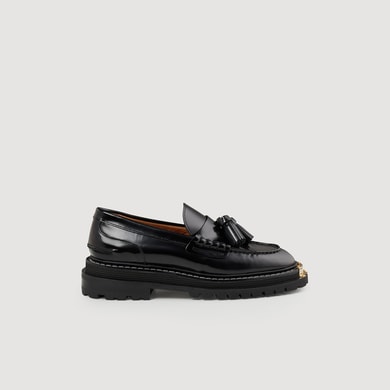 Mocassins en cuir à semelle épaisse Sandro seconde main photo 1