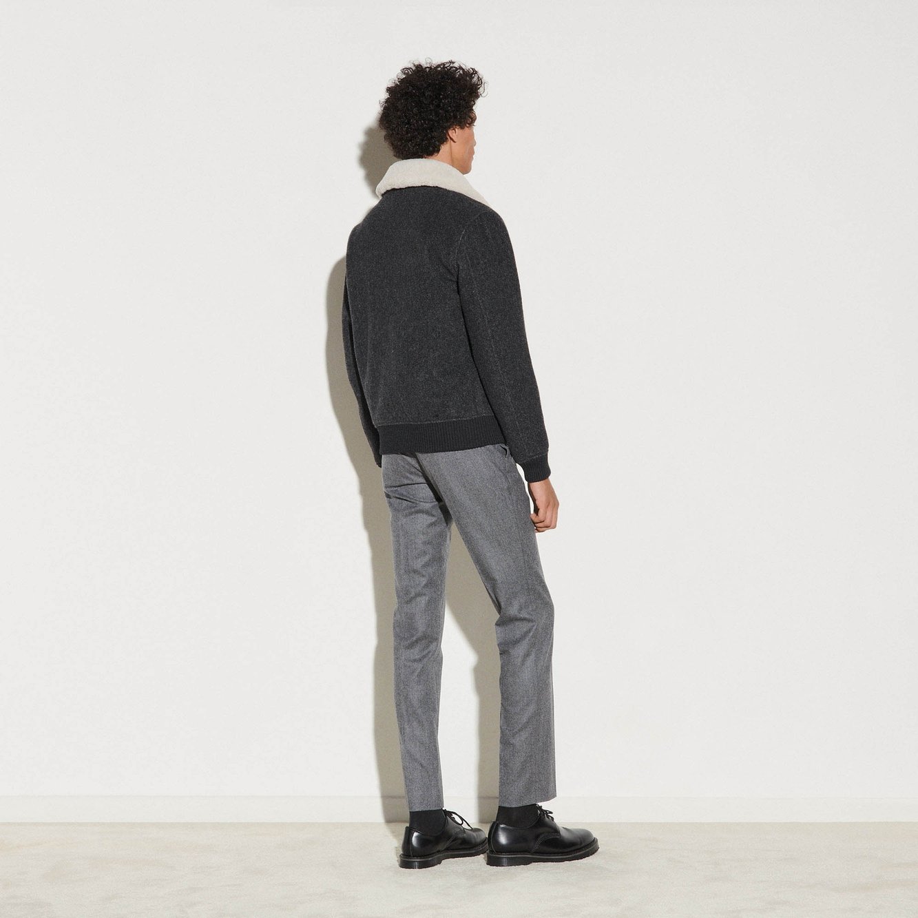 Woolcloth aviator Jacket Sandro second-hand photo 2