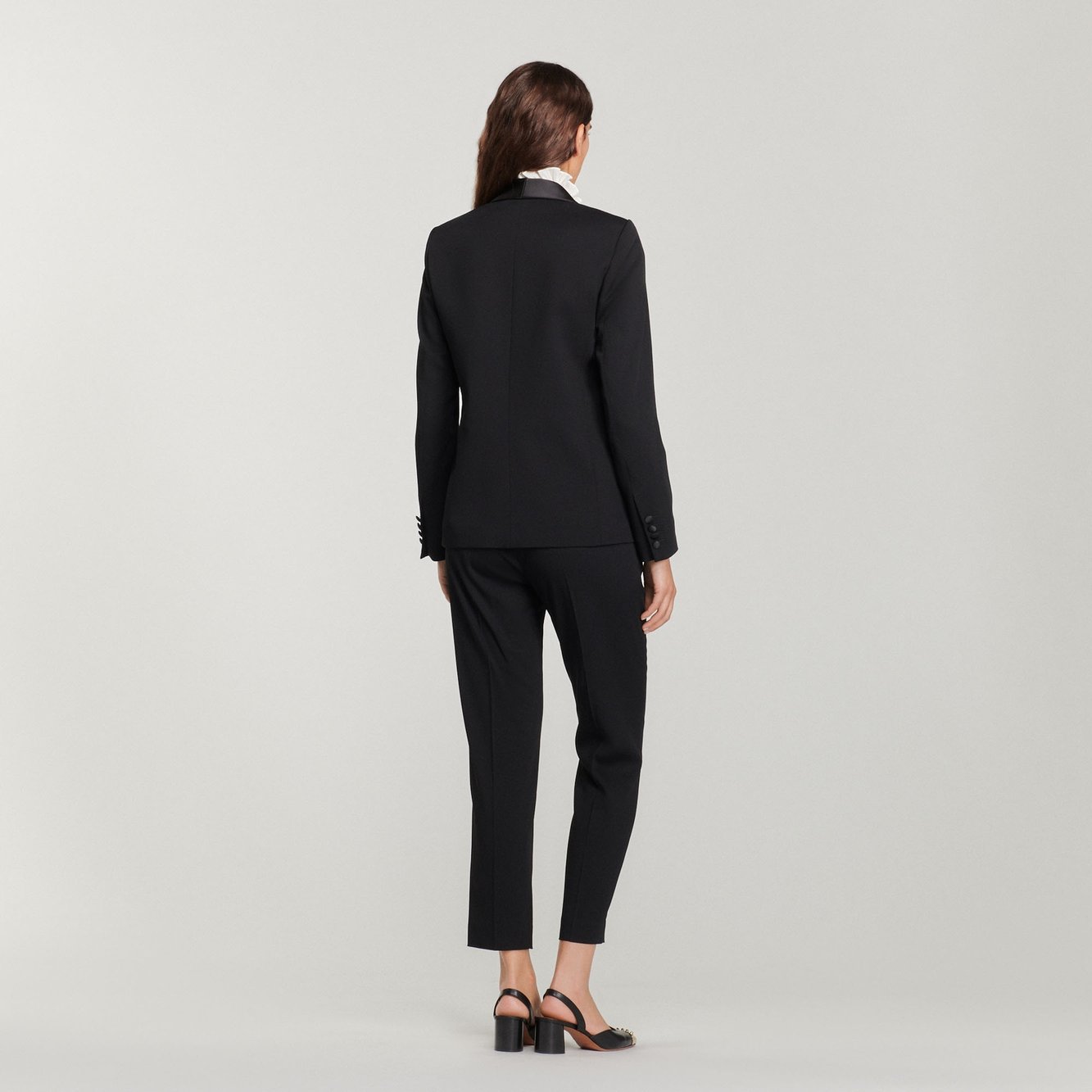 Tuxedo Jacket with satin inset Sandro second-hand photo 3