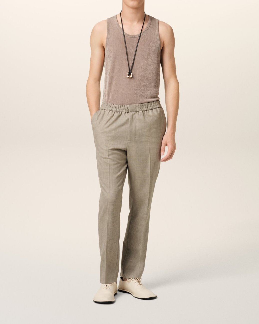 Wool Elasticated Waist Trousers Ami second-hand photo 3