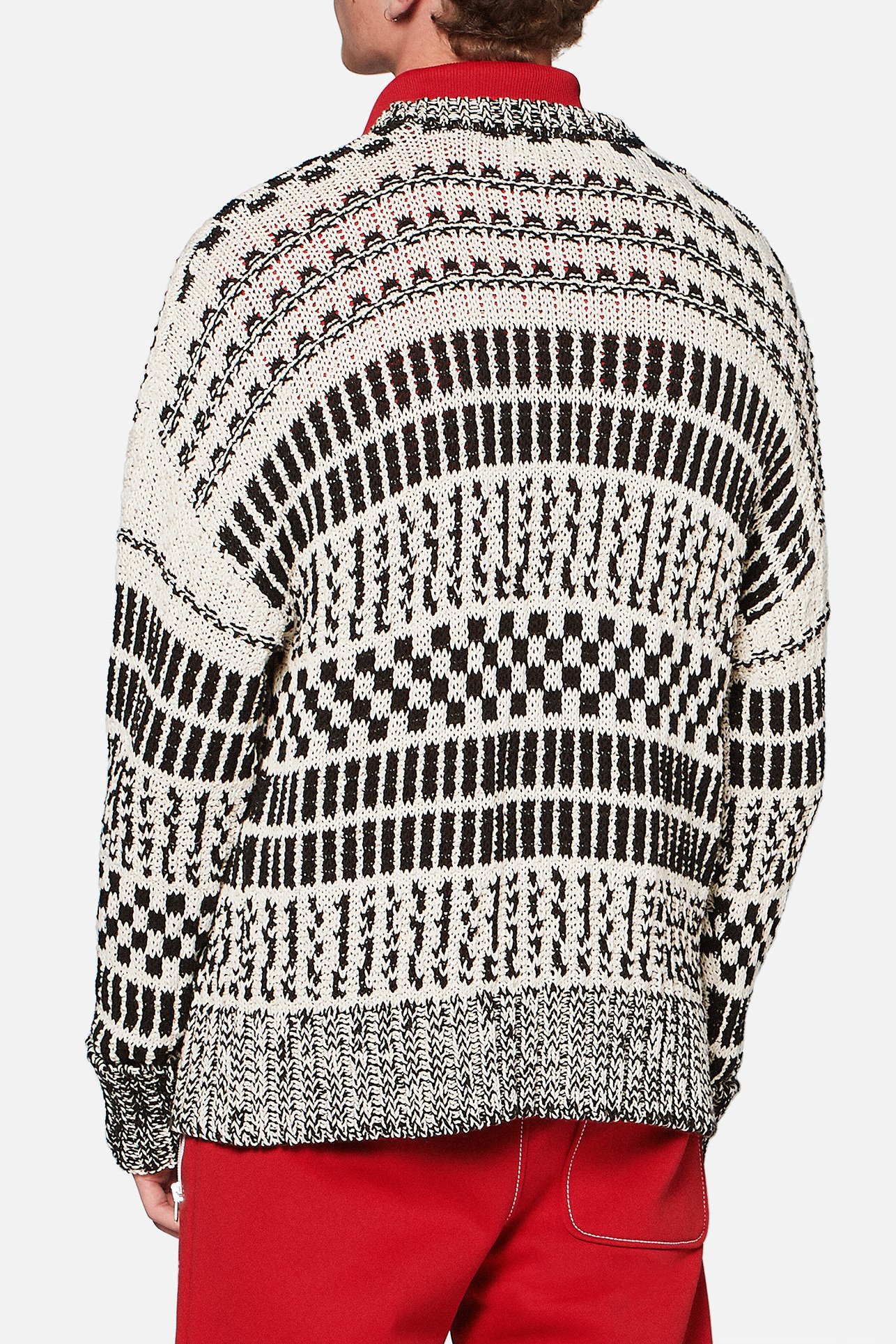Pull col rond oversize point fantaisie bicolore Ami seconde main photo 6