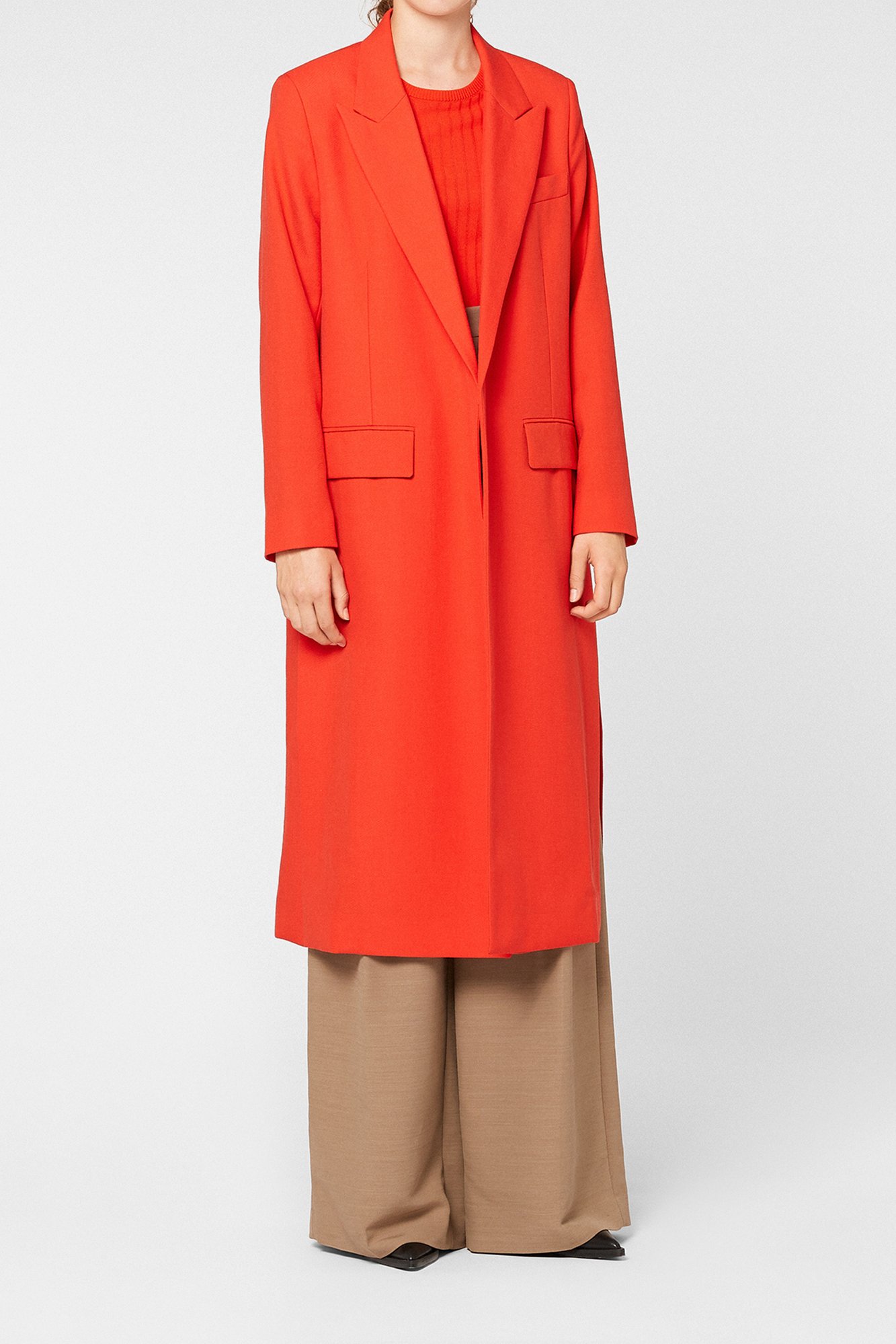 Manteau long sans bouton ceinturé Ami seconde main photo 3