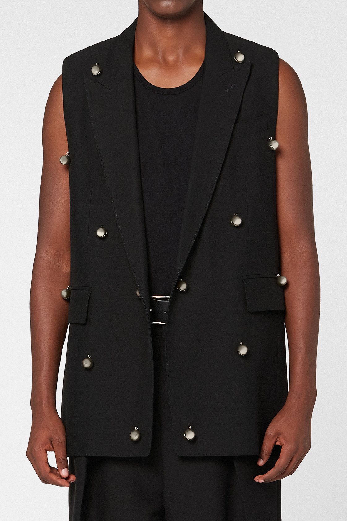 Sleeveless long jacket with bells Ami second-hand photo 3