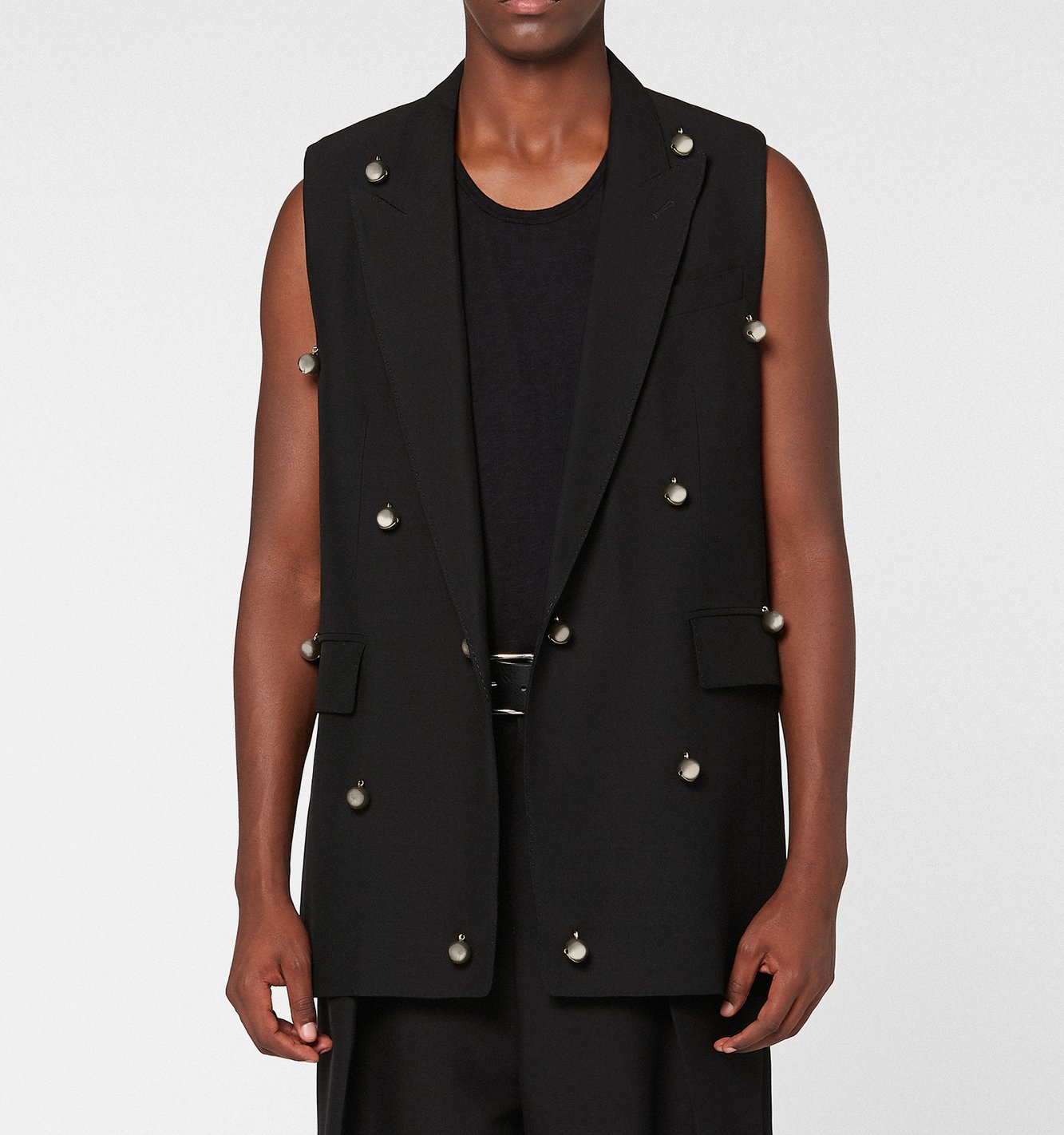 Sleeveless long jacket with bells Ami second-hand photo 5